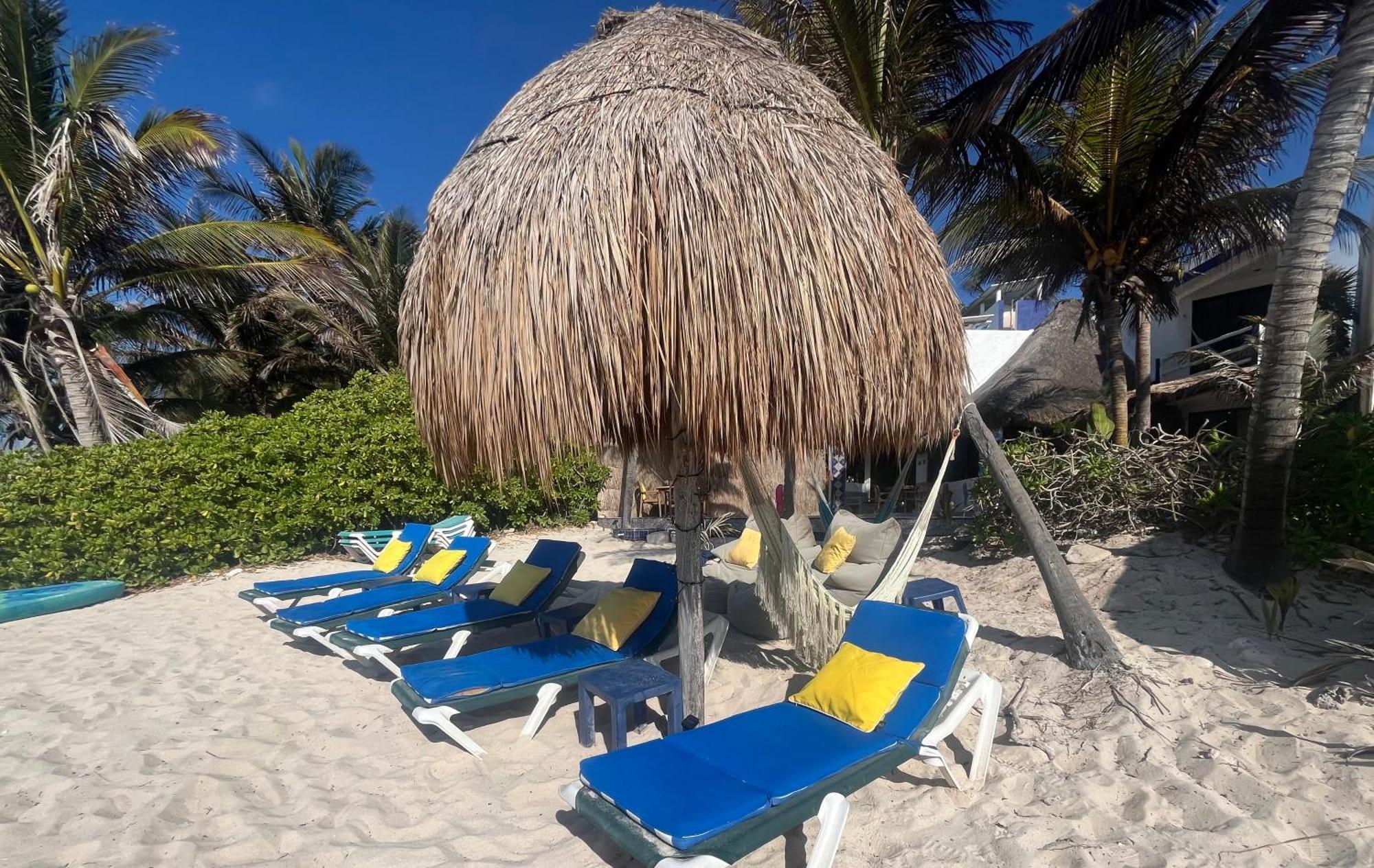 Beachfront Hammock Heaven Akumal Exteriör bild